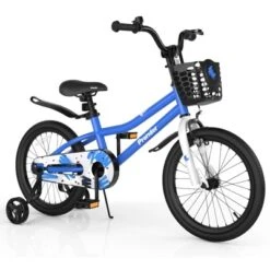 Costway 18'' Kid's Bike With Removable Training Wheels & Basket For 4-8 Years Old White/Blue/Red/Skyblue -LITTLE TIKES Shop GUEST 9362b42c 6164 4da9 8c23 10789b5978f2