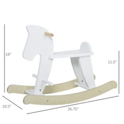 Qaba Wooden Rocking Horse Toddler Baby Ride-on Toys For Kids 3-6 Years With Classic Design & Solid Workmanship -LITTLE TIKES Shop GUEST 9485505d 6038 4a84 82d1 eaa60bf3a82d