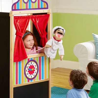 Melissa & Doug Deluxe Puppet Theater - Sturdy Wooden Construction 4 Melissa & Doug Deluxe Puppet Theater - Sturdy Wooden Construction - Image 4