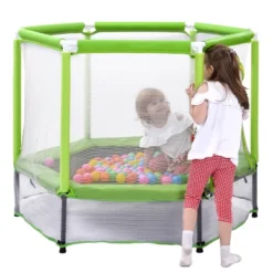 55'' Toddlers Indoor Outdoor Mini Trampoline With Safety Enclosure Net And Balls - ModernLuxe -LITTLE TIKES Shop GUEST 96b0aec5 a32a 4365 bc37 40f1764d5316