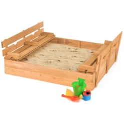 Costway Kids Large Wooden Sandbox W/Cover 2 Convertible Bench Seats For Outdoor Play 17 Costway Kids Large Wooden Sandbox W/Cover 2 Convertible Bench Seats For Outdoor Play -LITTLE TIKES Shop GUEST 9720befd 8102 4682 a8c2 2d0f9722f5ee