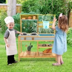 Costway Wooden Play Kitchen Set, Outdoor Kid's Mud Kitchen With Faucet & Water Box 11 Costway Wooden Play Kitchen Set, Outdoor Kid's Mud Kitchen With Faucet & Water Box -LITTLE TIKES Shop GUEST 9793b538 dc06 4483 8f1f 4d6ae32f3075