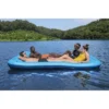 Bestway Hydro-Force Sun Soaker 4 Person Inflatable Platform Lake Floating Dock Water Lounger For Beach Days And Sun Tanning, Blue