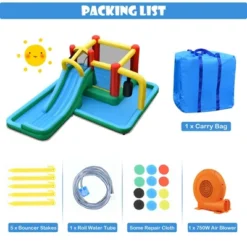 Costway Slide Water Park Climbing Bouncer Pendulum Tunnel Game With 750W Blower -LITTLE TIKES Shop GUEST 982217b2 d5b7 471c 92e4 44819078f994
