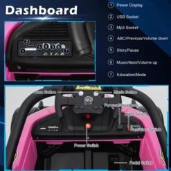 Costway 12V Kids Ride On Car Electric Racing Truck Remote Control W/ MP3 & Lights YellowPinkRed 17 Costway 12V Kids Ride On Car Electric Racing Truck Remote Control W/ MP3 & Lights YellowPinkRed -LITTLE TIKES Shop GUEST 982fa777 2125 42d7 a996 39bca62d2159