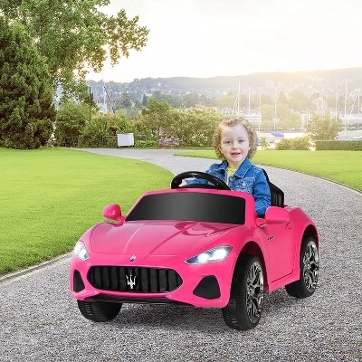 Costway 12V Kids Ride On Car Maserati GranCabrio Licensed W/ Remote Control& Lights Pink 6 Costway 12V Kids Ride On Car Maserati GranCabrio Licensed W/ Remote Control& Lights Pink - Image 6
