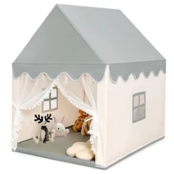 Costway Kids Play Tent Large Playhouse Children Castle Fairy Tent Gift W/ Washable Mat -LITTLE TIKES Shop GUEST 984e8b2e 0074 4dd0 a870 ce428f9e2b9a