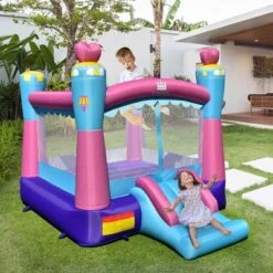 Costway Inflatable Bounce House 3-in-1 Princess Theme Inflatable Castle Without Blower -LITTLE TIKES Shop GUEST 98984b26 058c 46be 93d8 c3a9a565f9b2