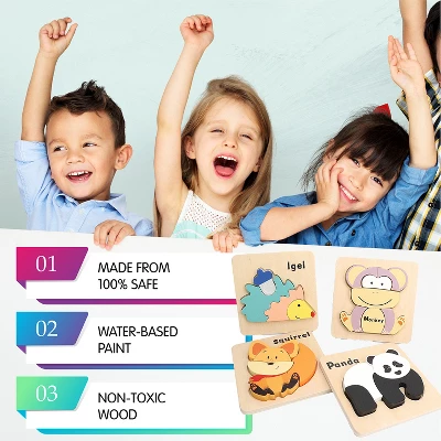 Leo & Friends Wooden Zoo Animal Puzzle Kit For Boys And Girls 5 Leo & Friends Wooden Zoo Animal Puzzle Kit For Boys And Girls - Image 5