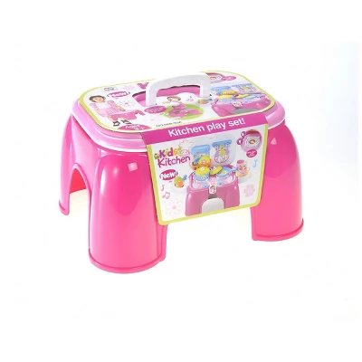 Insten 21 Piece Portable Kids Kitchen Cooking Set Toy With Lights And Sounds, Folds Into Stepstool, 13 X 8 In 6 Insten 21 Piece Portable Kids Kitchen Cooking Set Toy With Lights And Sounds, Folds Into Stepstool, 13 X 8 In - Image 6