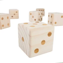 Hey! Play! Giant Wooden Yard Dice Outdoor Lawn Game