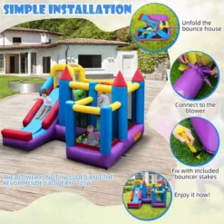 Costway 5-In-1 Inflatable Bounce Castle With Basketball Rim & Climbing Wall -LITTLE TIKES Shop GUEST 9bbec37f 577a 47ca 90eb dc4edc1d4ba6