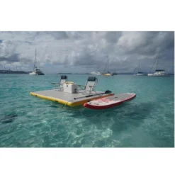 Swim Central 6-Ft Yellow And White Inflatable Dock Solstice Drop Stitch With Handles -LITTLE TIKES Shop GUEST 9bd3457f 66ba 4811 b2db ed1793fad835 1