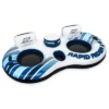 Bestway Hydro-Force Rapid Rider Inflatable Double Tube And Tropical Breeze 6 Person Inflatable Party Island Water Float With Detachable Sun Shade