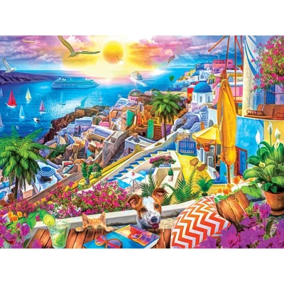 MasterPieces 300 Piece EZ Grip Jigsaw Puzzle - Santorini Sails - 18"x24" 2 MasterPieces 300 Piece EZ Grip Jigsaw Puzzle - Santorini Sails - 18"x24" - Image 2