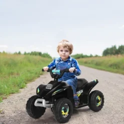Costway 6V Kids Electric Quad ATV 4 Wheels Ride On Toy Toddlers Forward&Reverse WhiteBlackBlueRed