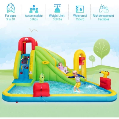 Costway Inflatable Water Slide Kids Bounce House W/480w Blower 3 Costway Inflatable Water Slide Kids Bounce House W/480w Blower - Image 3
