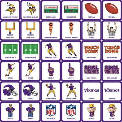 MasterPieces Officially Licensed NFL Minnesota Vikings Matching Game For Kids And Families 2 MasterPieces Officially Licensed NFL Minnesota Vikings Matching Game For Kids And Families - Image 2