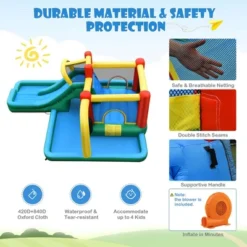 Costway Slide Water Park Climbing Bouncer Pendulum Tunnel Game With 750W Blower -LITTLE TIKES Shop GUEST 9ffa5431 24f9 428e 822c d8b558a6568a