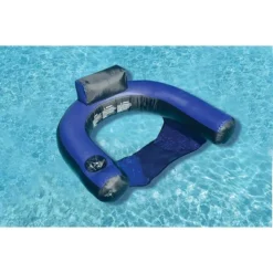 Swimline 90465 Inflatable Nylon Fabric Covered Swimming Pool U-Seat Chair Float