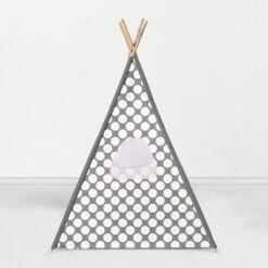 Bacati - Mix N Match Gray Yellow Large Dots/Pin Dots Play Tent For Kids/Toddlers, 100% Cotton Percale Fabric Cover -LITTLE TIKES Shop GUEST a11f012c 466f 410b ab9c b96466207912