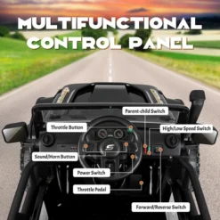 Costway 12V 10AH Parent-Child Ride On Truck Car Remote Trunk W/ LED Light & Music RedBlackPink -LITTLE TIKES Shop GUEST a17e6f39 2d91 406b 9186 7295b1b2af7f