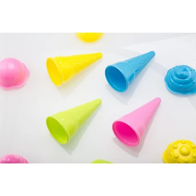 Top Race 9'' Ice Cream Sand Toy - Blue - 16 Pieces 5 Top Race 9'' Ice Cream Sand Toy - Blue - 16 Pieces - Image 5