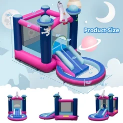 Costway Inflatable Space-themed Bounce House Kids 3-in-1 Bounce Castle Blower Excluded -LITTLE TIKES Shop GUEST a3df43c9 d864 479e bc77 b5f153eb099a