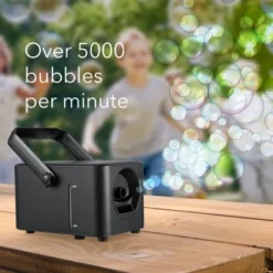 Dartwood Bubble Machine - 5000+ Bubbles Per Minute - Portable Bubble Maker For Birthday Parties, Weddings, Holidays, And More (Black, 2 Pack)