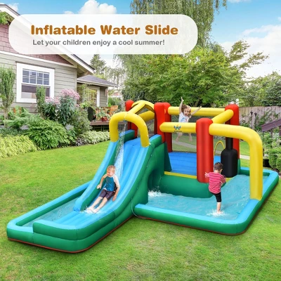 Costway Slide Water Park Climbing Bouncer Pendulum Tunnel Game Without Blower 3 Costway Slide Water Park Climbing Bouncer Pendulum Tunnel Game Without Blower - Image 3