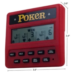 Trademark Poker Handheld Battery-Operated Electronic 5-in-1 Poker Game