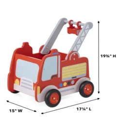 HearthSong 2-in-1 Wooden Fire Truck Walker And Push Toy For Toddlers, With Non-Marking Wheels And Toy Storage -LITTLE TIKES Shop GUEST a5d44e7d 16d4 44f4 ab74 dd24fca98648