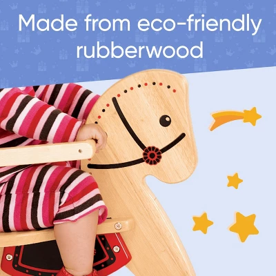 Hearthsong Grow With Me™ Toddler's Wooden Rocking Horse With Removable Side Guardrails And Rubber Stoppers 3 Hearthsong Grow With Me™ Toddler's Wooden Rocking Horse With Removable Side Guardrails And Rubber Stoppers - Image 3