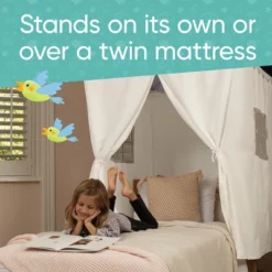 Hearthsong Cozy Cottage Bed Canopy With LED Lights Designed For Twin Or Queen-Sized Bed - Gray 9 Hearthsong Cozy Cottage Bed Canopy With LED Lights Designed For Twin Or Queen-Sized Bed - Gray -LITTLE TIKES Shop GUEST a7b0a67f cc48 4443 accb 34a92d2748e7