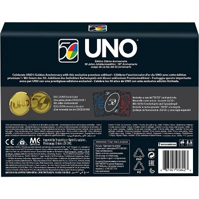 Mattel UNO Premium 50th Anniversary Edition Matching Card Game 2 Mattel UNO Premium 50th Anniversary Edition Matching Card Game - Image 2