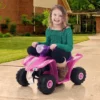 Toy Time Kids' Ride-On 6V Battery-Powered Toy Quad ATV 4-Wheeler - Pink And Purple