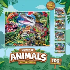 MasterPieces 100 Piece Jigsaw Puzzle For Kids - Reptile Friends - 11.5"x15" -LITTLE TIKES Shop GUEST a909a232 695f 4a3a a05c 950ba8f1dc82