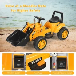 Costway Kids Ride On Excavator Digger 6V Battery Powered Tractor W/Digging Bucket Yellow -LITTLE TIKES Shop GUEST a987f7d3 2a55 49fe 9954 c366392b35f2