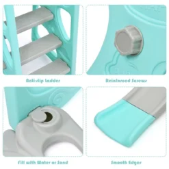 Costway 4-in-1 Toddler Climber And Swing Set W/ Basketball Hoop & Ball PinkGreen -LITTLE TIKES Shop GUEST ab0b3f0d caef 4b3b a176 b424a45030ef