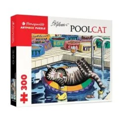 Pomegranate B. Kliban: Pool Cat Jigsaw Puzzle - 300pc