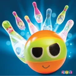 Kids Bowling Set 10 Pins With Carrying Bag - Colorful 12 Piece Toy Bowling Sturdy Soft Foam Set - Play22usa