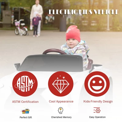 Costway 12V Kids Ride On Car Lexus LC500 Licensed Remote Control Electric Vehicle White 6 Costway 12V Kids Ride On Car Lexus LC500 Licensed Remote Control Electric Vehicle White - Image 6