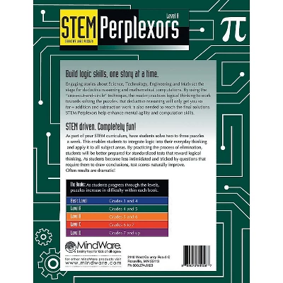 MindWare Stem Perplexors: Level A - Brainteasers- 50 Puzzles 1 MindWare Stem Perplexors: Level A - Brainteasers- 50 Puzzles