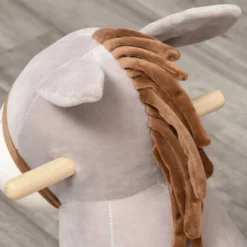 Qaba Kids Rocking Chair, Plush Ride On Rocking Horse Donkey With Sound, Wood Base Seat, Safety Belt, Baby Toddler Rocker Toy For 18 - 36 Months, Gray -LITTLE TIKES Shop GUEST ad5a426b 5607 4086 85fc d798936410c0