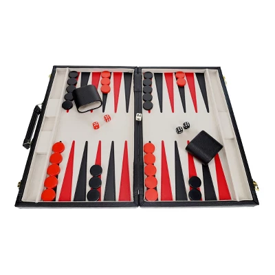 WE Games Tournament Backgammon Set - Leatherette 2 WE Games Tournament Backgammon Set - Leatherette - Image 2