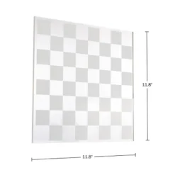 Trademark Games Modern Chess Set - Acrylic Chess Board With 32 Colorful Game Pieces - Unique Tabletop Decor Item With Functional Gameplay