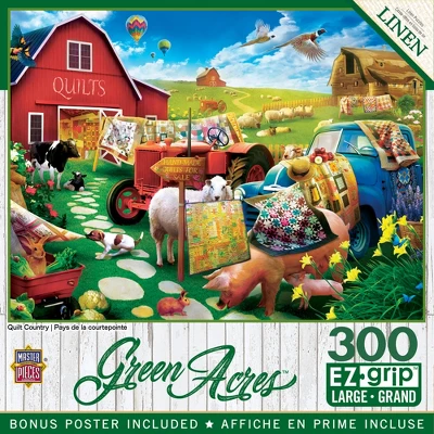 MasterPieces 300 Piece EZ Grip Jigsaw Puzzle - Quilt Country - 18"x24" 1 MasterPieces 300 Piece EZ Grip Jigsaw Puzzle - Quilt Country - 18"x24"