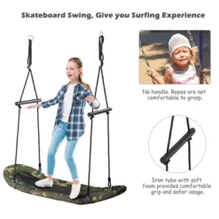 Costway Saucer Tree Swing Surf Kids Outdoor Adjustable Swing Set W/ Handle -LITTLE TIKES Shop GUEST aecd9005 3acc 45c4 b4ec 853540b698b0