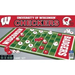 MasterPieces Officially Licensed NCAA Wisconsin Badgers Checkers Board Game For Families And Kids Ages 6 And Up