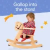 Hearthsong Grow With Me™ Toddler's Wooden Rocking Horse With Removable Side Guardrails And Rubber Stoppers